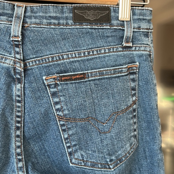 Harley Davidson Dark Wash Boot Cut Jeans Size 6P - Picture 1 of 14